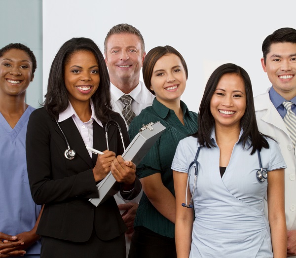 A diverse group of healthcare professionals